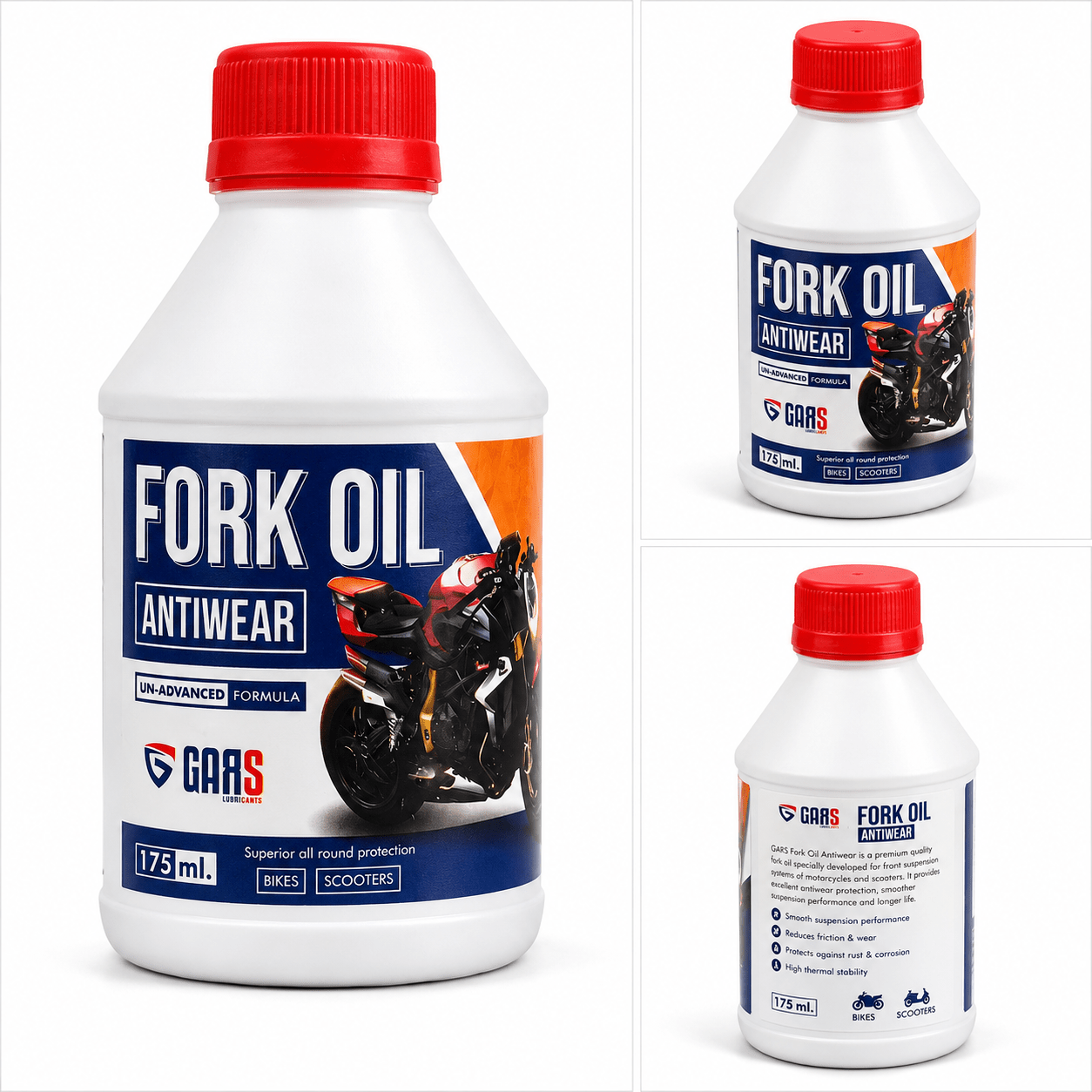 Span ScrewGARS Fork Oil Antiwear 175ml | Premium Front Suspension Fork Oil for Bikes & Scooters