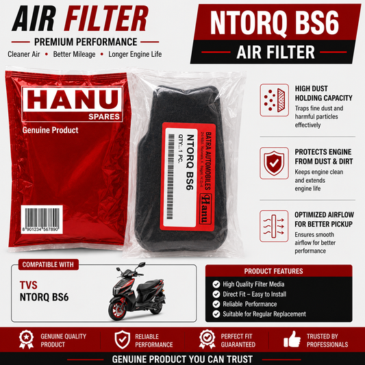 Hanu Air Filter for TVS NTORQ BS6 | Replacement Scooter Air Filter