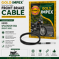 Gold Impex Front Brake Cable for Hero Splendor BS6 (Right Side) | Friction Free Control Cable | Premium Replacement Spare Part