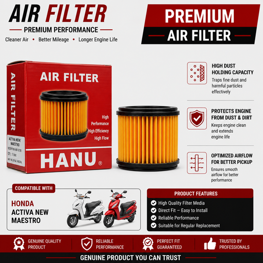 Hanu Air Filter for Honda Activa New / Hero Maestro | Scooter Air Filter