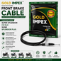 Gold Impex Front Brake Cable for Hero Super Splendor, CD Deluxe, Honda Shine & Splendor Plus | Friction Free Cable