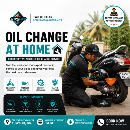 Oil Change at Home | Doorstep Two-Wheeler Engine Oil Replacement | Span Screw