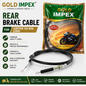 Gold Impex Rear Brake Cable for TVS Jupiter 125 BS6 (Long) | Premium Friction Free Brake Cable