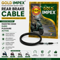 Gold Impex Rear Brake Cable for Hero Maestro Edge, Hero Duro, Hero Pleasure & Honda Activa | Friction Free | Premium Replacement Cable