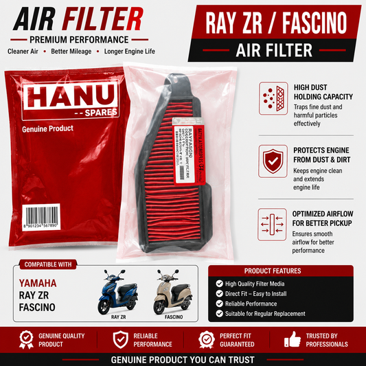 Hanu Air Filter for Yamaha Ray ZR / Fascino | Scooter Replacement Air Filter