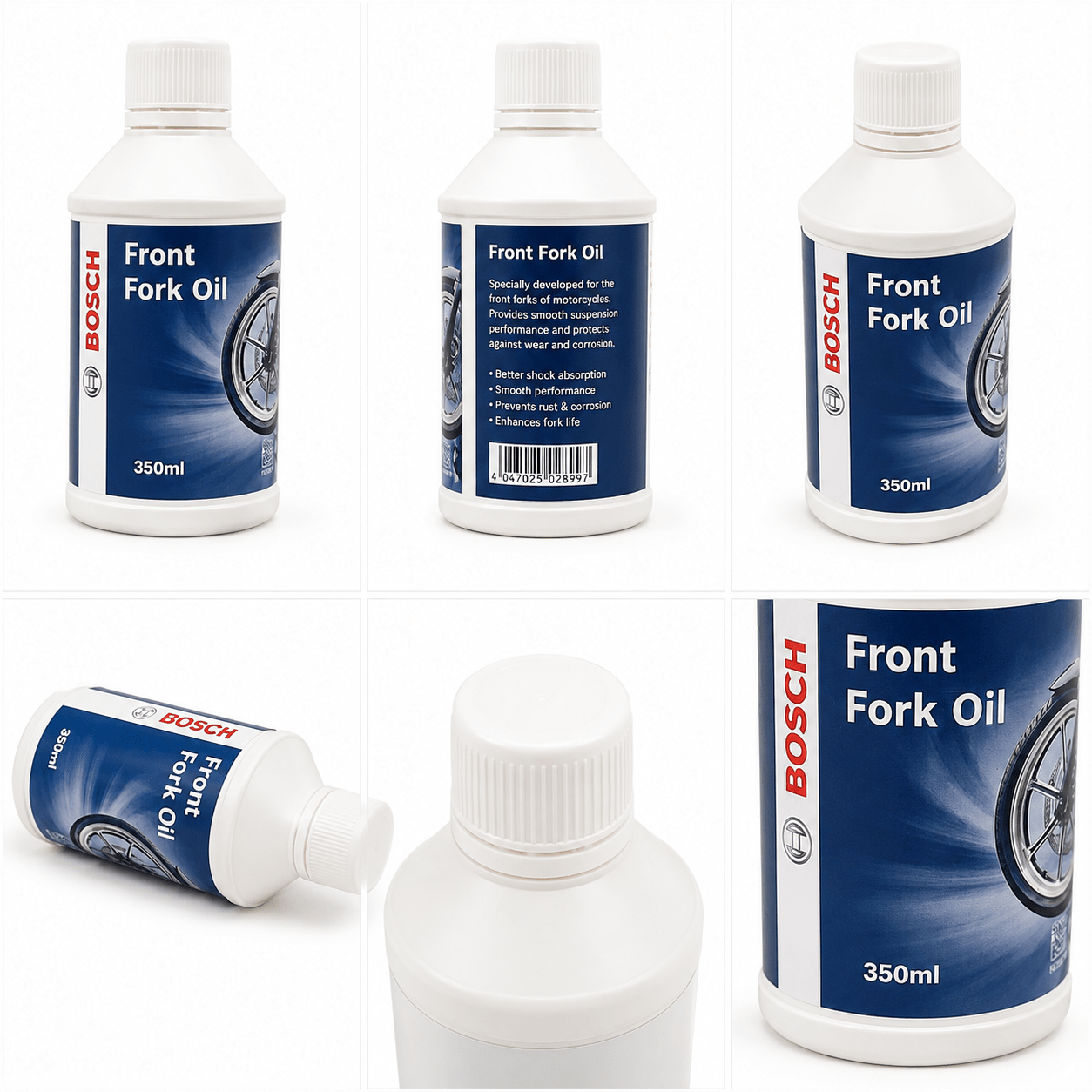 Span ScrewBosch Front Fork Oil 350ml for Motorcycles & Scooters | Suspension Fork Oil