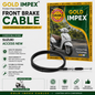 Gold Impex Front Brake Cable for Suzuki Access New | Friction Free Cable