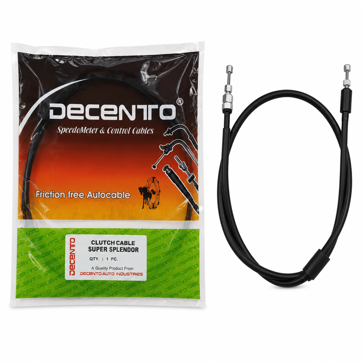 Span ScrewDecento Clutch Cable for Hero Super Splendor | Friction Free AutocableClutch Cable