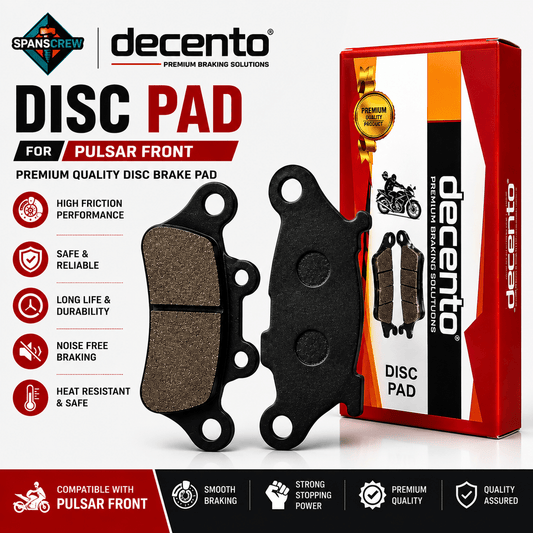 Span ScrewDecento Disc Brake Pad for Bajaj Pulsar Front | Premium Brake Pads | Span ScrewDisk Pad
