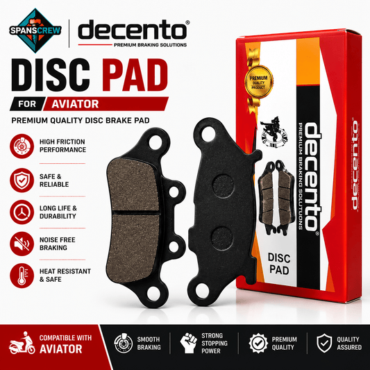 Span ScrewDecento Disc Brake Pad for Honda Aviator | Premium Front Brake Pad SetDisk Pad