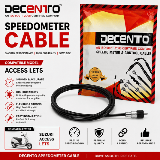 Span ScrewDecento Speedometer Cable for Suzuki Access Lets | Premium Quality Speed Meter CableSpeedo Meter Cable