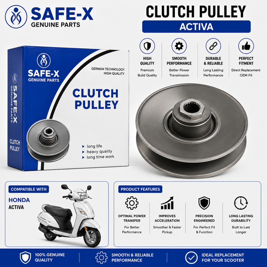 SAFE-X Clutch Pulley Assembly for Honda Activa | Premium CVT Driven Pulley | Genuine Replacement