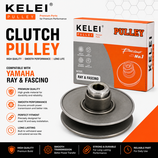 KELEI Clutch Pulley for Yamaha Ray & Fascino | Premium CVT Driven Pulley Assembly | High Performance Scooter Spare Part