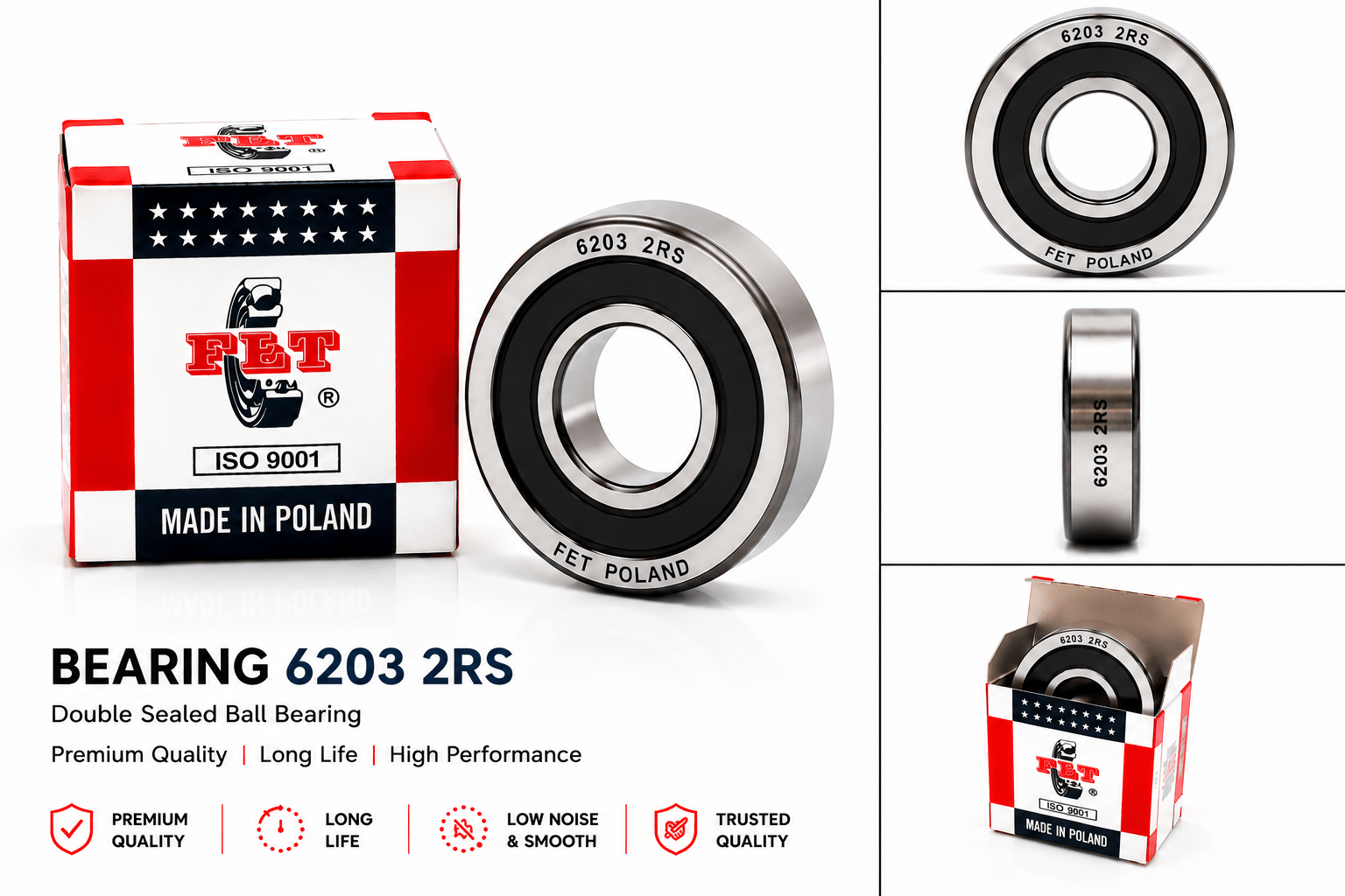 Span ScrewFET 6203 2RS Double Sealed Ball Bearing | Heavy Duty Bearing