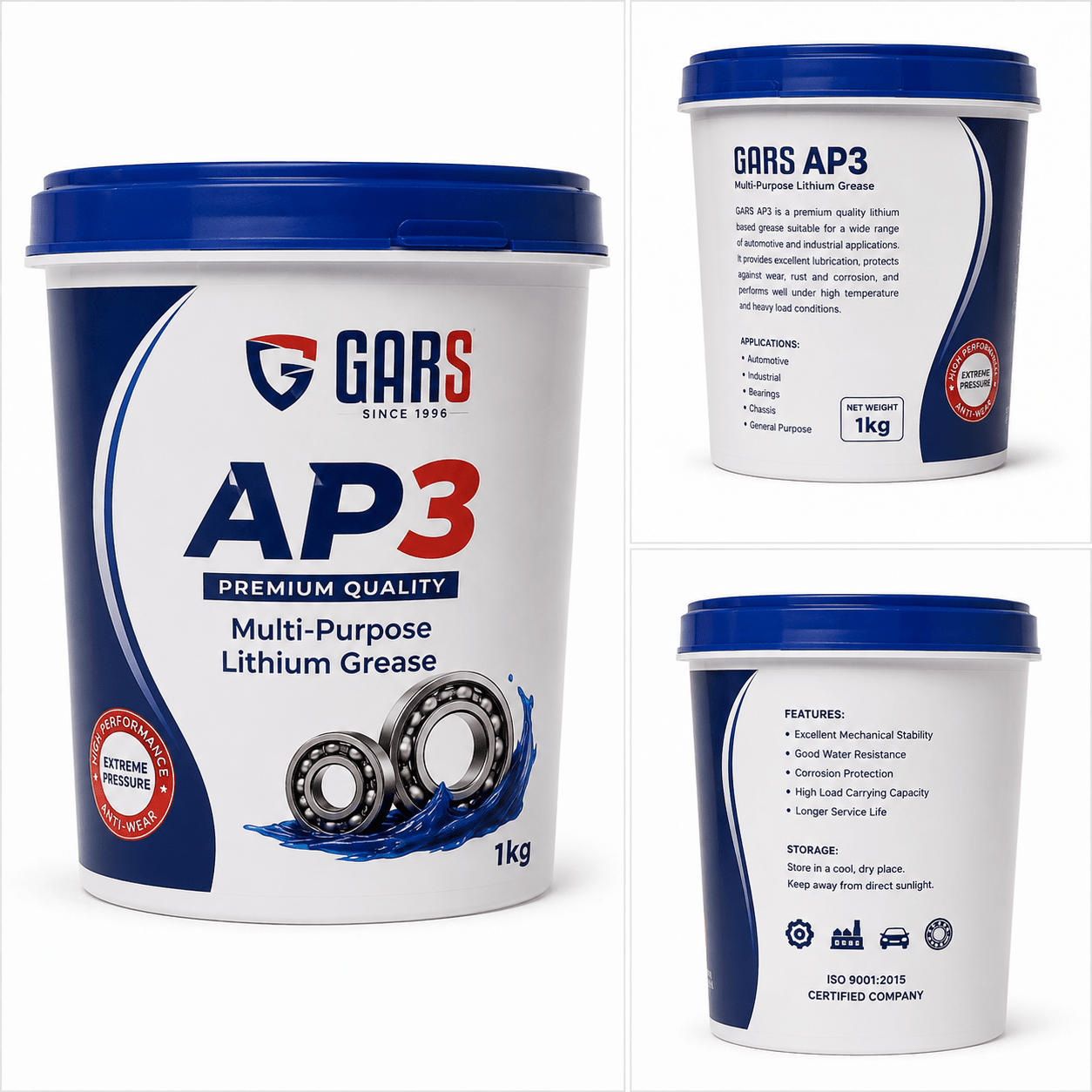Span ScrewGARS AP3 Multi-Purpose Lithium Grease 1kg | Premium High Temperature Bearing Grease