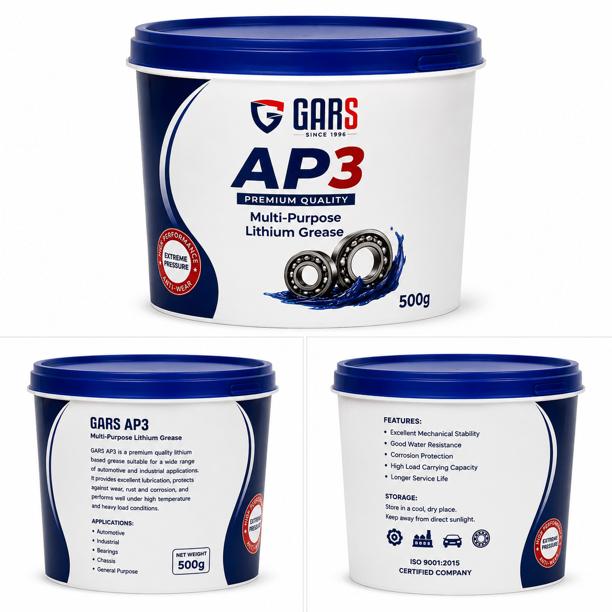 Span ScrewGARS AP3 Multi-Purpose Lithium Grease 500g | Premium High Temperature Bearing Grease