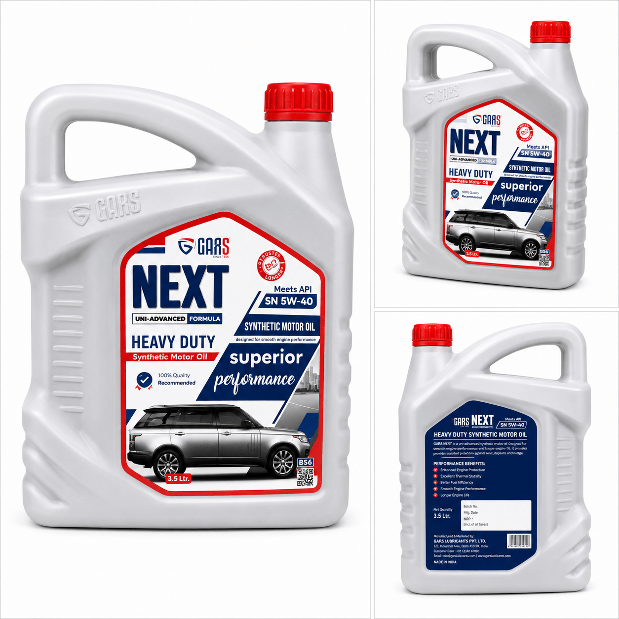Span ScrewGARS NEXT Heavy Duty Synthetic Motor Oil 5W-40 API SN 3.5 Litre | Premium Car Engine Oil