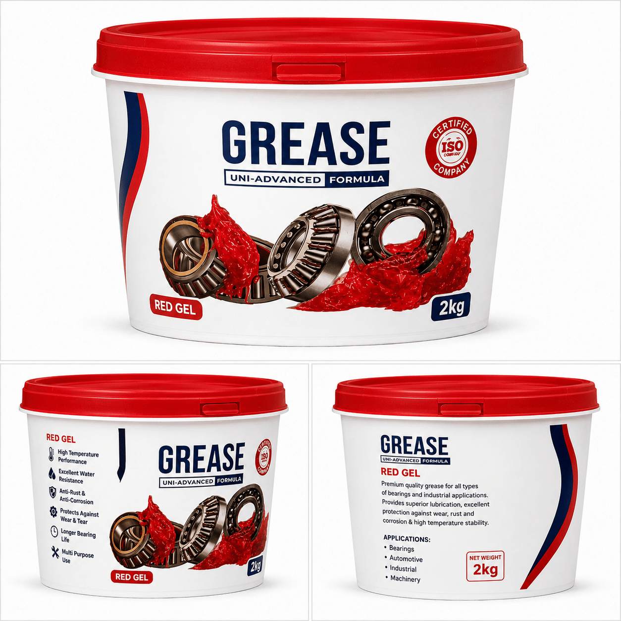 Span ScrewGARS Red Gel Grease 2kg | Premium Multi-Purpose High Temperature Bearing Grease