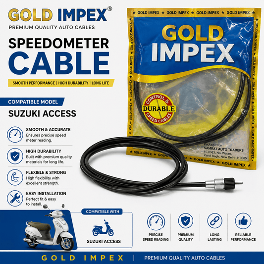 Span ScrewGold Impex Speedometer Cable for Suzuki Access | Smooth & Accurate Meter Reading | Premium QualitySpeedo Meter Cable