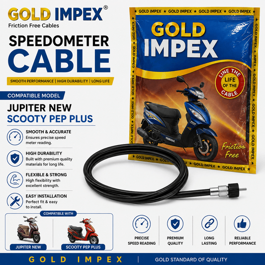 Span ScrewGold Impex Speedometer Cable for TVS Jupiter New & Scooty Pep Plus | Friction Free Premium Meter CableSpeedo Meter Cable