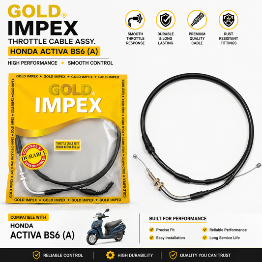 Span ScrewGOLD IMPEX Throttle Cable Assembly for Honda Activa BS6 (A) | Two Wheeler Accelerator CableAccelerator Cable