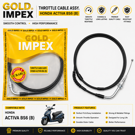 Span ScrewGOLD IMPEX Throttle Cable Assembly for Honda Activa BS6 (B) | Accelerator CableAccelerator Cable