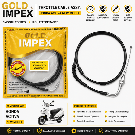 Span ScrewGold Impex Throttle Cable Assembly for Honda Activa New Model | Accelerator CableAccelerator Cable