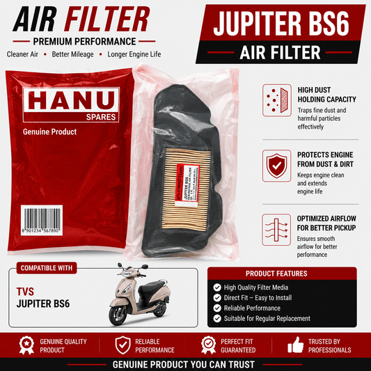 Span ScrewHanu Air Filter for TVS Jupiter BS6 | Replacement Scooter Air Filter