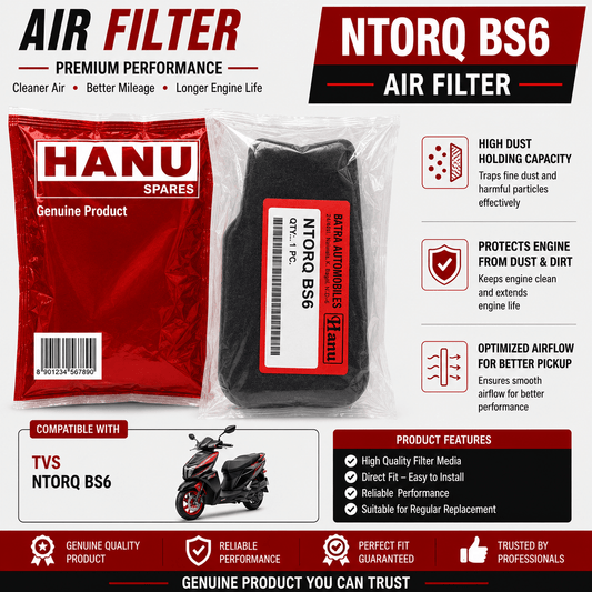 Span ScrewHanu Air Filter for TVS NTORQ BS6 | Replacement Scooter Air Filter