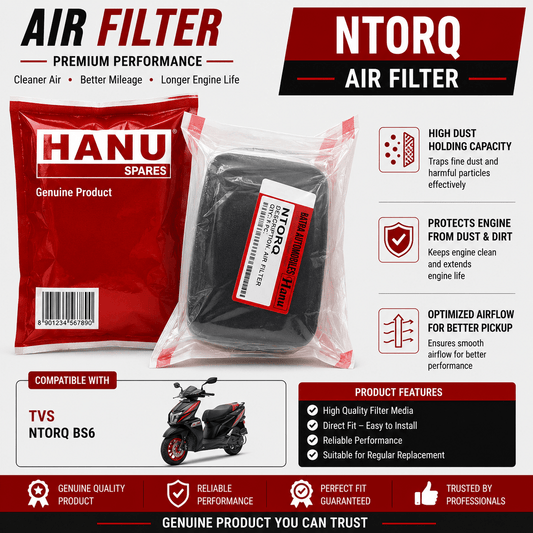 Span ScrewHanu Air Filter for TVS NTORQ | Replacement Scooter Air Filter