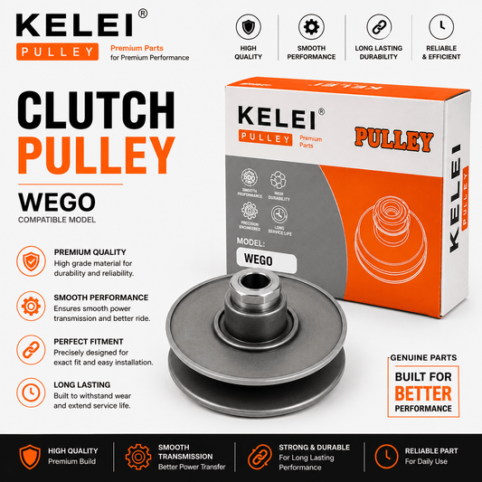 Span ScrewKELEI Clutch Pulley for TVS Wego | Premium CVT Driven Pulley Assembly | Heavy Duty Scooter Spare Part