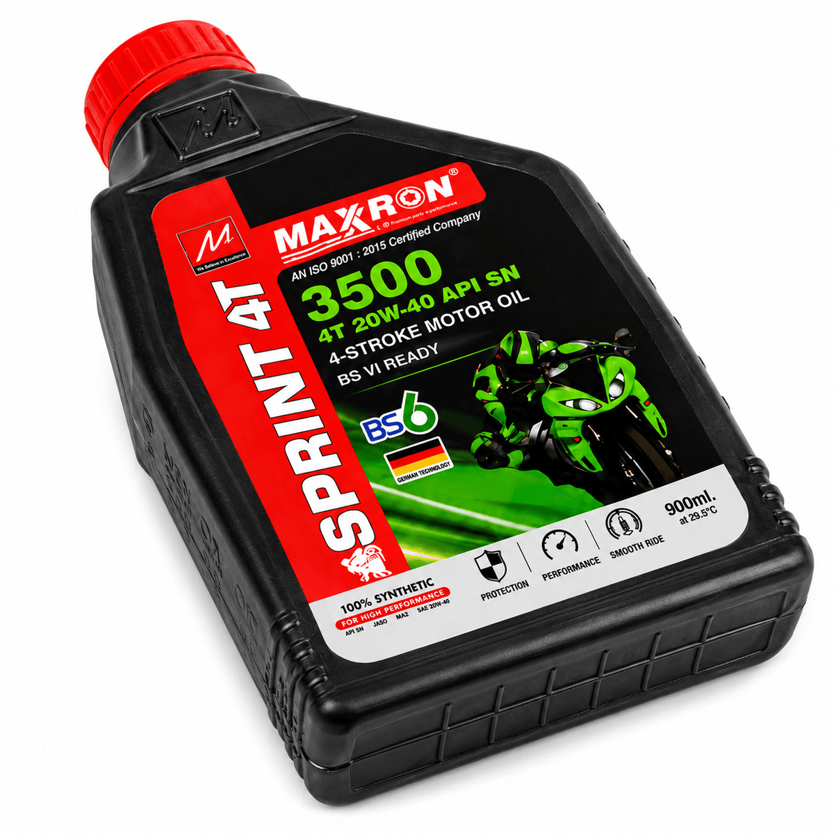 Span ScrewMaxxron Sprint 4T 3500 20W-40 API SN Motorcycle Engine Oil – 900 ml