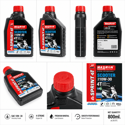 Span ScrewMaxxron Sprint 4T Scooter Engine Oil SAE 10W-30 – 800ml