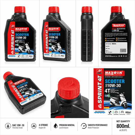 Span ScrewMaxxron Sprint 4T Scooter Engine Oil SAE 10W-30 – 800ml