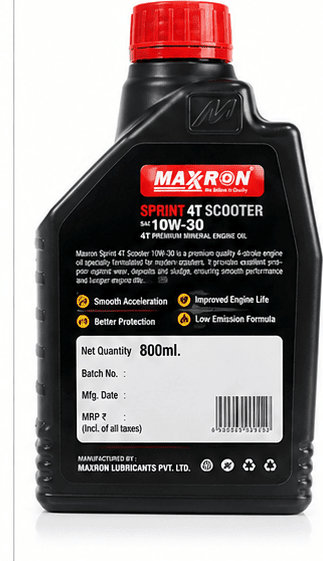 Span ScrewMaxxron Sprint 4T Scooter Engine Oil SAE 10W-30 – 800ml