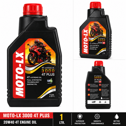 Span ScrewMOTO-LX 3000 4T Plus 20W40 4T Full Synthetic Technology Engine Oil – 1 LitreEngine Oil