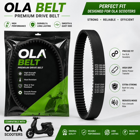 Span ScrewOLA Electric Scooter Drive Belt HTD 1080-8M | Replacement Transmission BeltDrive Belt / Transmission Belt