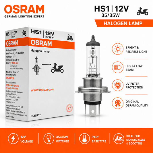 Span ScrewOSRAM HS1 Halogen Headlight Bulb 12V 35/35W – Two Wheeler Headlamp BulbTwo Wheeler Headlight Bulb