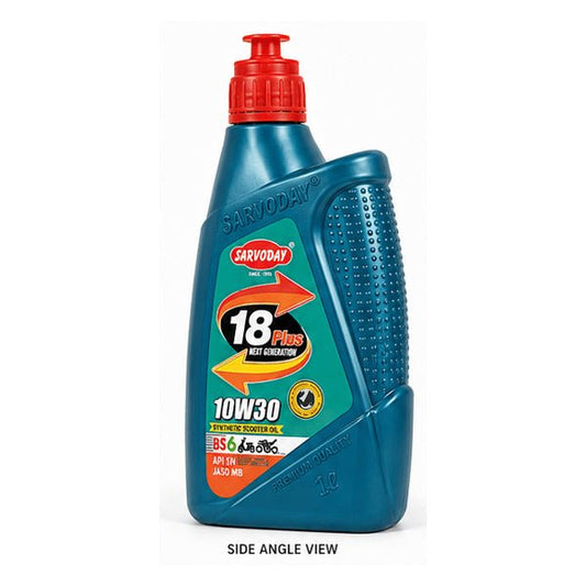 Span ScrewSarvoday 18 Plus 10W30 Synthetic Scooter Engine Oil – 800 ml | API SN | JASO MB
