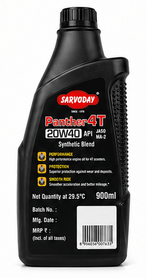 Span ScrewSarvoday Panther 4T 20W-40 Engine Oil – 900ml | API SN JASO MA-2