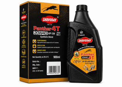 Span ScrewSarvoday Panther 4T 20W-40 Engine Oil – 900ml | API SN JASO MA-2