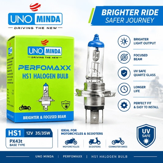 Span ScrewUNO Minda Perfomaxx HS1 Halogen Headlight Bulb – 12V 35/35W PX43t for Bikes & ScootersTwo Wheeler Headlight Bulb